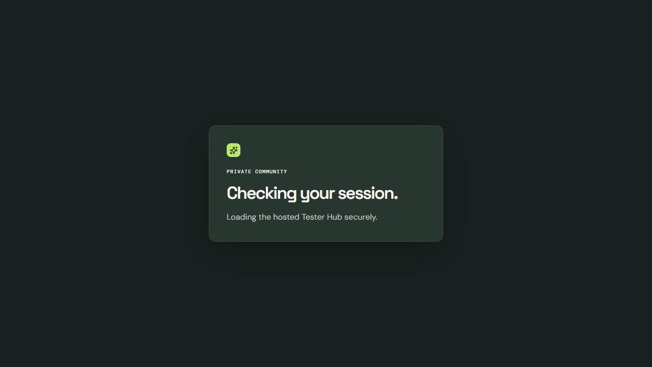 Android Tester Hub homepage for mutual Android testing